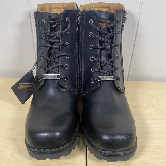 NEW Harley Davidson Black Leather Motorcycle Riding Boots Mens 10 /EU 43 - Picture 3 of 10